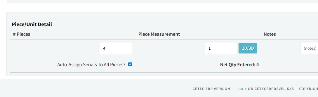 Option to auto-serialize parts upon receipt.