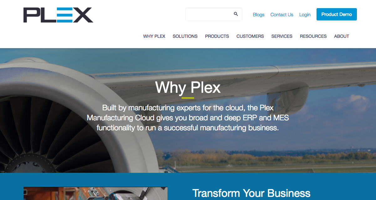 Plex webpage