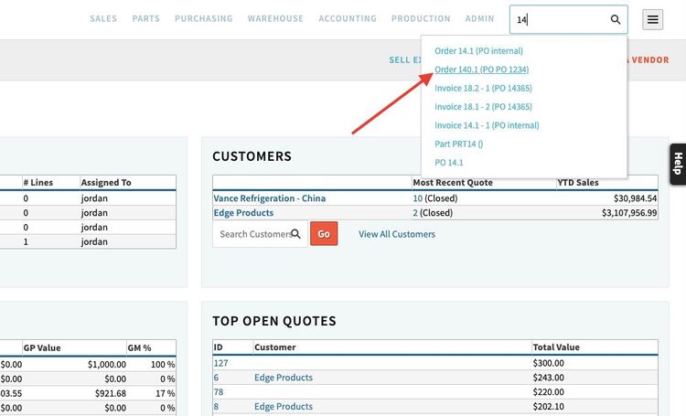 Using Global Smart Search in Cetec ERP