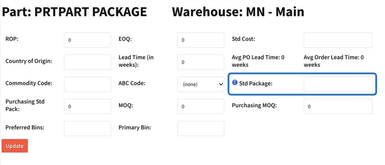 Standard Package Quantities and Partial Sales in Cetec ERP